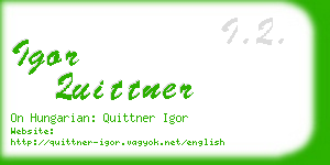 igor quittner business card